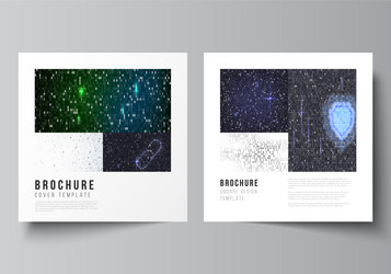 minimal layout of two square format vector image