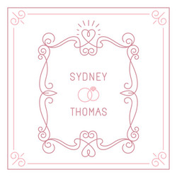 trendy linear frame with copy space for text vector image