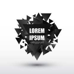 Abstract black explosion geometric background Vector Image