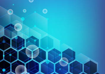 abstract cube hexagon shape background digital vector image