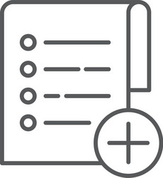 add list icon symbol isolated on white background vector image