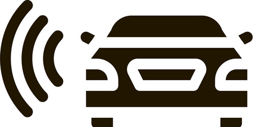 car network connection icon glyph vector