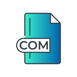 com file format icon extension gradient vector image