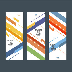 Roll up design template with abstract line vector