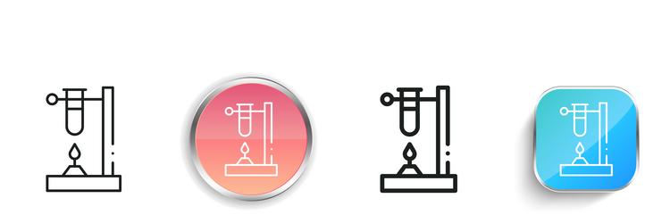 experiment icon thin linear regular and button vector image