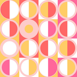 seamless pattern of simple geometry retro-style vector image