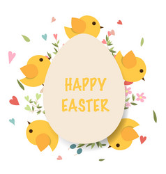 happy easter cards with eggs vector