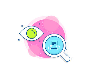 hold document line icon text file sign vector image