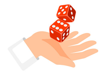 playing dice game craps image vector