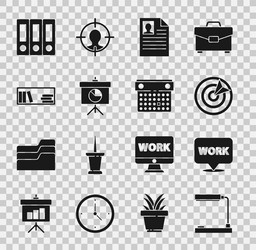 set table lamp location with text work target vector image