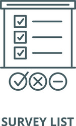 survey list line icon linear concept vector image