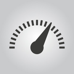 Tachometer speedometer and indicator icon vector