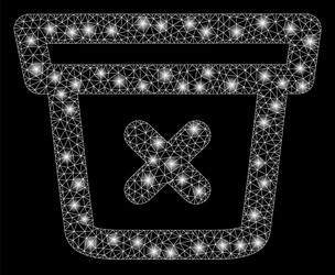 Flare mesh network remove data with flash spots vector
