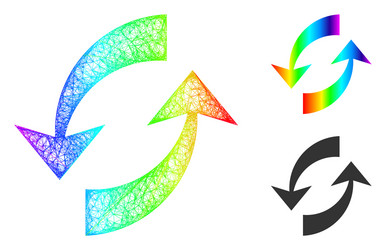 spectrum net mesh gradient exchange arrows icon vector image