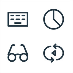 user interface line icons linear set quality vector image