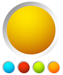 colorful rounded button background with empty vector image