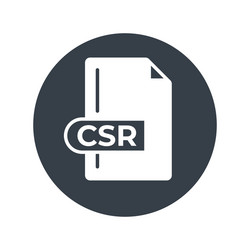 Csr file format icon extension filled vector