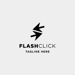 flash click pointer logo design learning course vector