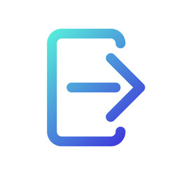logout pixel perfect gradient linear ui icon vector image