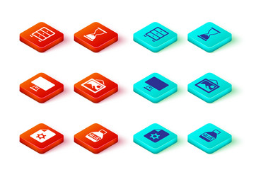 Set document settings glue computer monitor vector