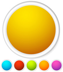 colorful rounded button background with empty vector image