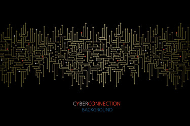 Cyber connection electronic circuit background vector