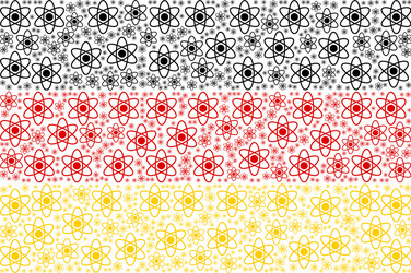 german flag pattern of atom icons vector