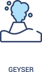 geyser concept 2 colored icon simple line element vector image