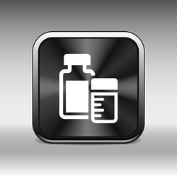 Medication icon chemistry flat design style vector