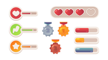 user interface game ui and ux vector image