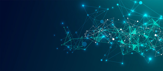 abstract plexus background glowing particles vector image