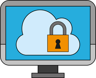 cloud computing upload vector image