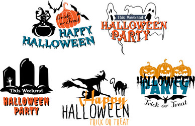 Halloween Party Decorations Vector Image