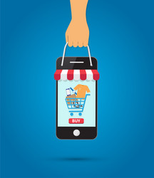 Online shopping vector