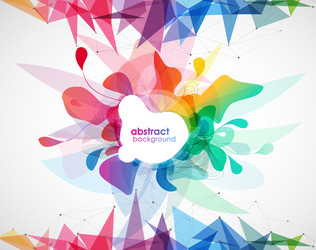 abstract colored background with different shapes vector image
