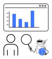 AI Data Analysis & Robotics vector image