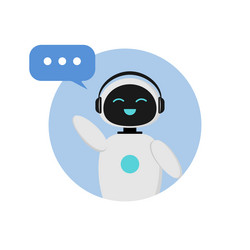 chat bot icon with artificial intelligence vector image