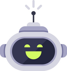 cute robot showing a happy expression on its face vector image