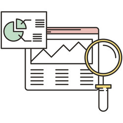 data statistic analysis icon graph chart vector image