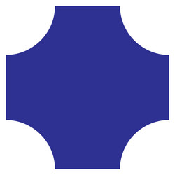 Flat banner button template shape with corner vector