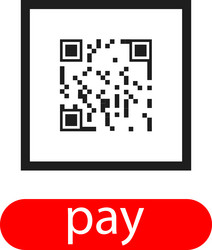 payment and data transfer using a qr code vector image