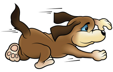 Running dog Royalty Free Vector Image - VectorStock
