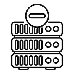 server room error system failure data loss concept vector image