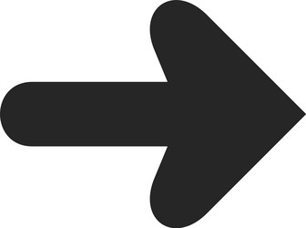 simple black arrow pointing right with rounded vector image