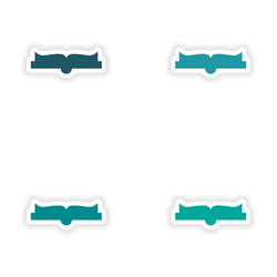 assembly realistic sticker design on paper open vector image
