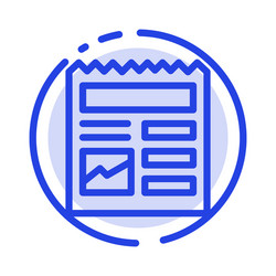 document basic ui picture blue dotted line vector image