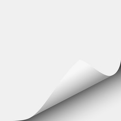 lower right curl corner transparent sheet vector image