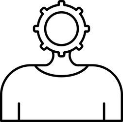 setting line icon design vector image