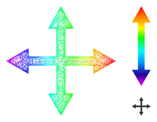 spectrum net gradient expand arrows icon vector image