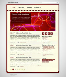 template for a web site developed on the basis vector image